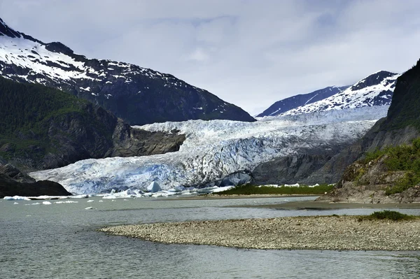 Geleira Mendenhall em Juneau Alaska — Fotografia de Stock