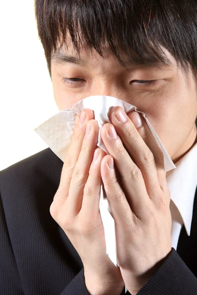 stock image Young man with handkerchief