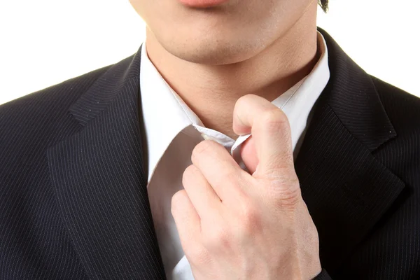 Picture of a business man adjusting his suit — Stock Photo, Image
