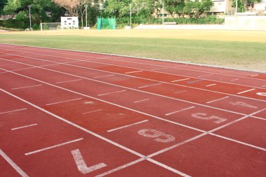 Raceway viewed from the track start line clipart