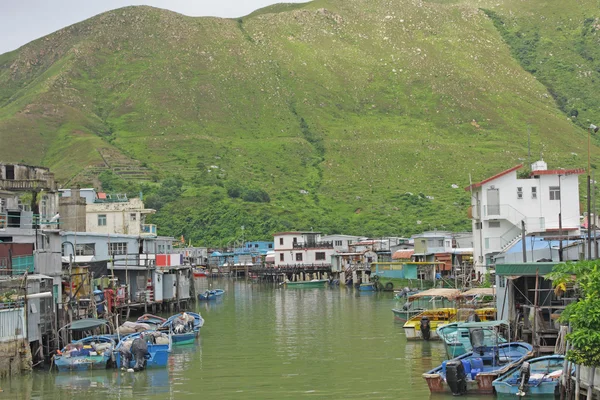 Tai O pueblo de pescadores con stilt casa en Hong Kong —  Fotos de Stock