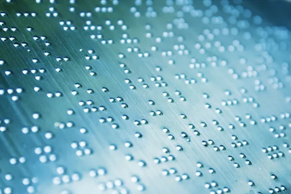 Página simples de Braille Macro — Fotografia de Stock
