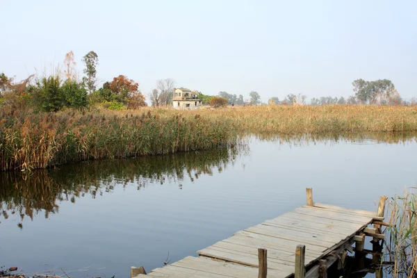 stock image Jetty on a lake