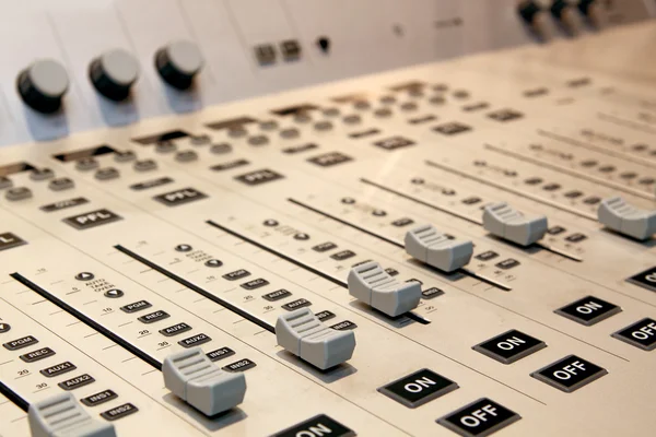 Sound mixer with blurry background — Stock Photo, Image