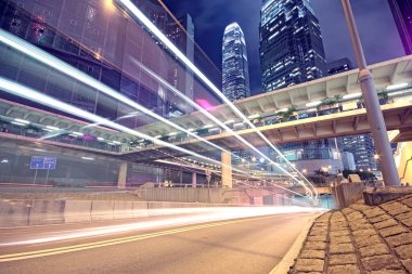 Hong Kong 'da gece trafiği