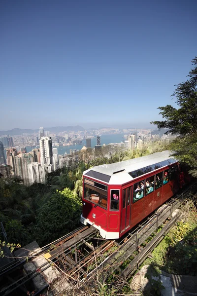 stock image Tourist tram at the Peak, Hong Kong