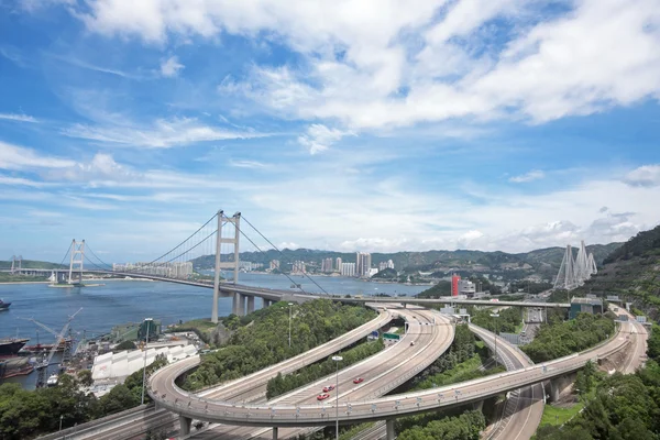 Tsing ma Brücke — Stockfoto