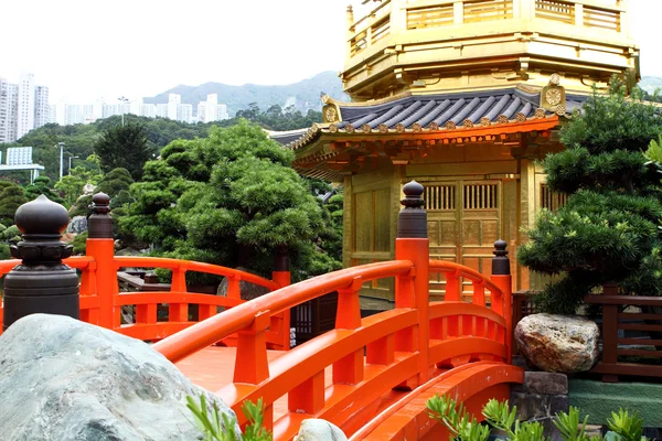 Paviljongen av absolut perfektion i nan lian trädgård, hong — Stockfoto