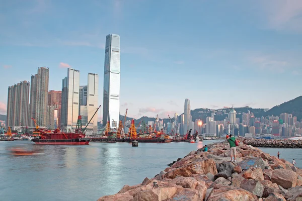 Hong kong e quebra-mar — Fotografia de Stock