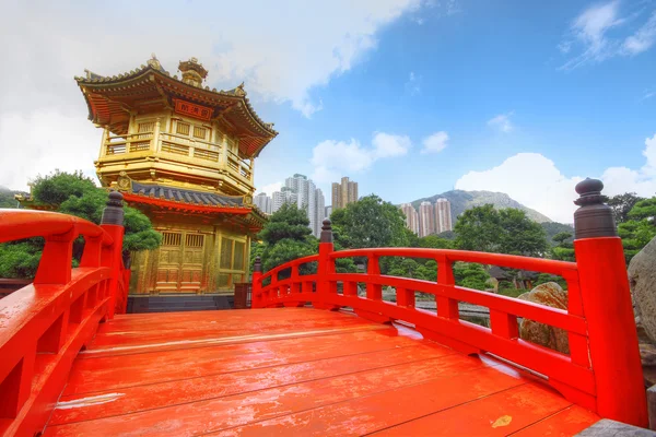 Paviljongen av absolut perfektion i nan lian trädgård, hong — Stockfoto