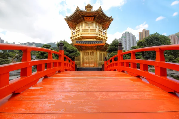 A pavilon, az abszolút tökéletességet a nan lian kert, hong — Stock Fotó