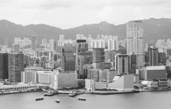 Hong kong, černá a bílá — Stock fotografie