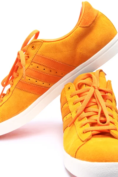 Orangefarbene Schuhe — Stockfoto