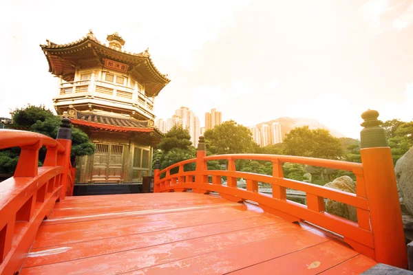 A pavilon, az abszolút tökéletességet a nan lian kert, hong — Stock Fotó