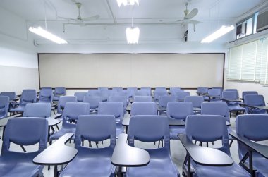 Empty classroom clipart