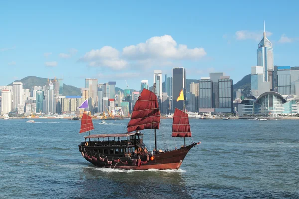 Hong Kong złom łódź — Zdjęcie stockowe