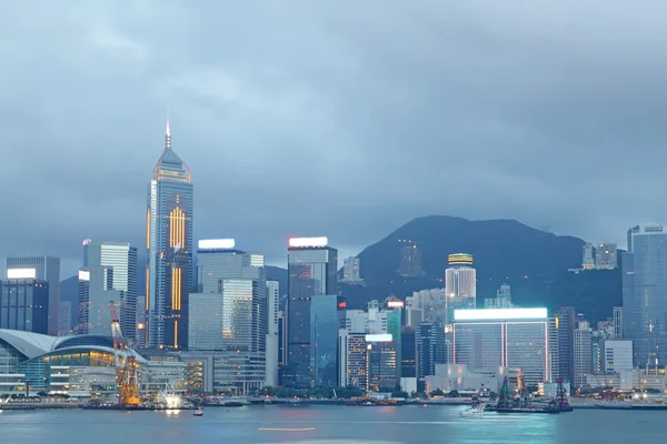 빅토리아 항구의 마법의 시간, 홍콩 — 스톡 사진