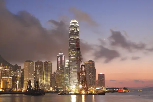 香港での夕日 — ストック写真