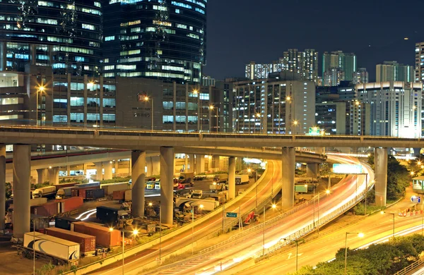 Hong kong şehir merkezinde trafik — Stok fotoğraf