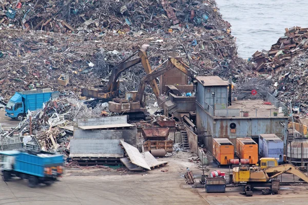 回收的废车场 — 图库照片