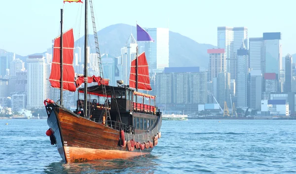 Hong Kong junk boat — Stock Photo, Image