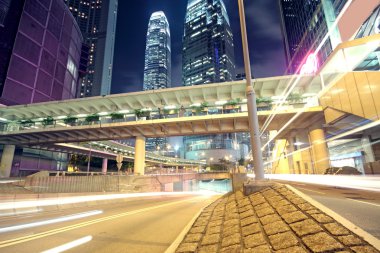 Hong Kong 'da gece trafiği