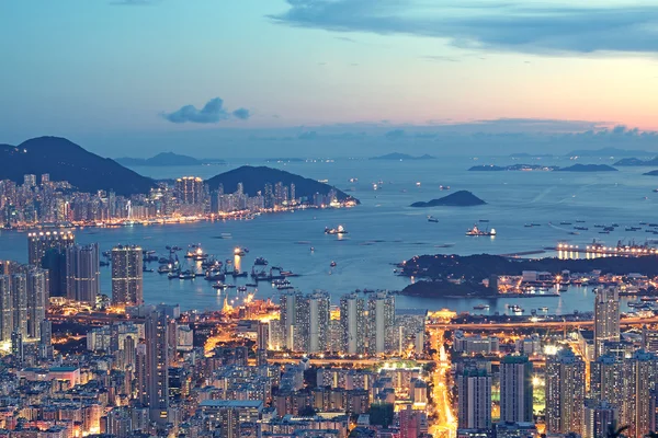 홍콩에서 일몰 — 스톡 사진