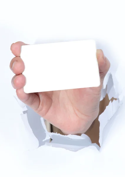 Hand and a card — Stock Photo, Image