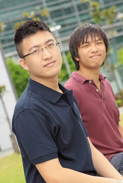 Portrait of two asia man — Stock Photo, Image