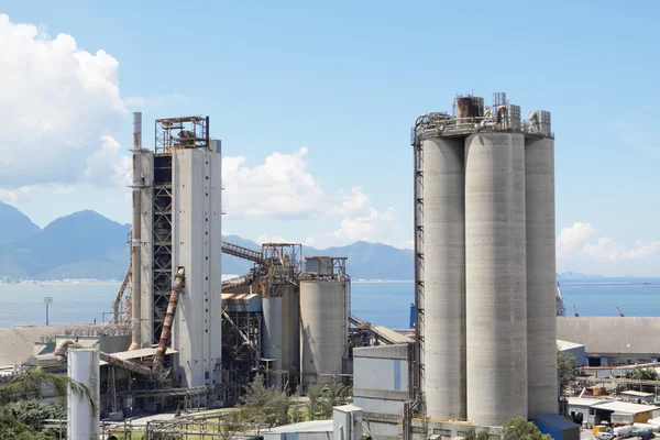 Cement Plant,Concrete or cement factory, heavy industry or const — Stock Photo, Image