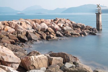 Rocky Breakwall deniz feneri: küçük bir deniz feneri bir r uyardı