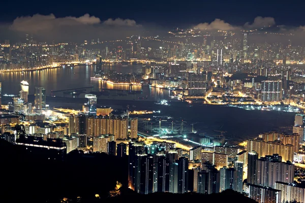 Hong kong city nacht — Stockfoto