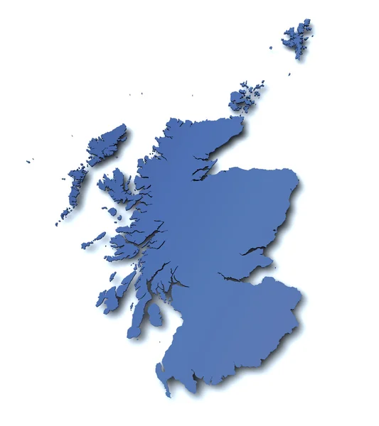 Mapa Szkocji - Wielka Brytania — Zdjęcie stockowe
