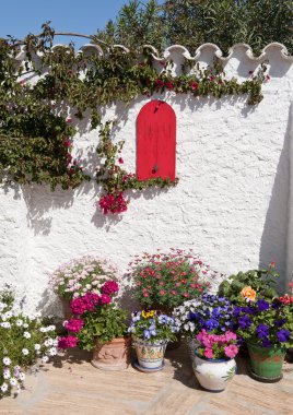 Corner of a Spanish Mediterranean Garden clipart