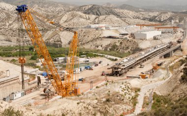 yüksek hızlı tren hattı inşaat alanı