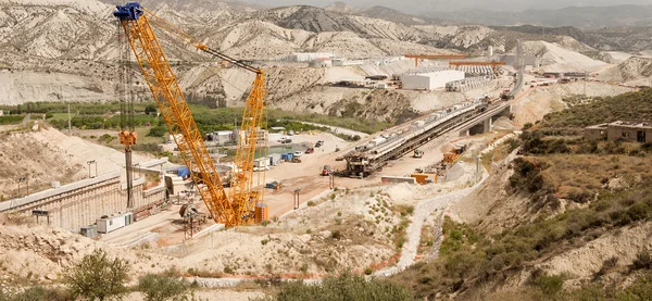 stock image High Speed Railway Line Construction Site