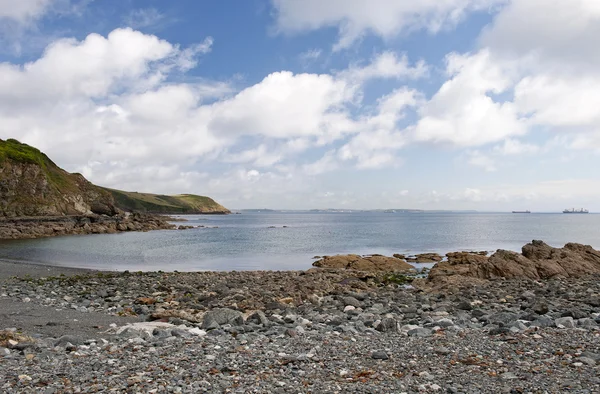 Vista desde Porthallow Beach, Cornwall, Reino Unido — Foto de Stock