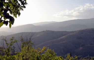 gün batımında alpujarra Dağları