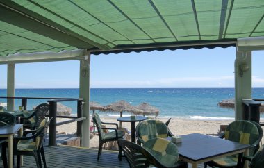 Beach Bar at Mojacar, Spain clipart