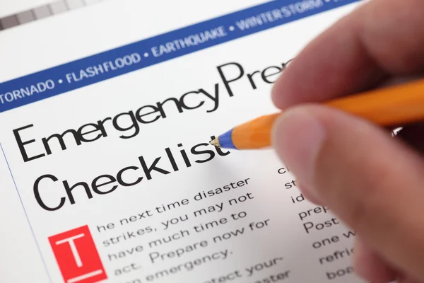 Emergency Checklist — Zdjęcie stockowe