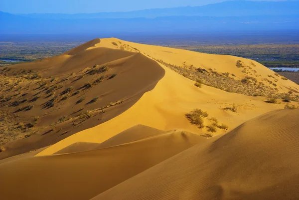 Sanddynen i öknen nationalpark altyn-emel — Stockfoto