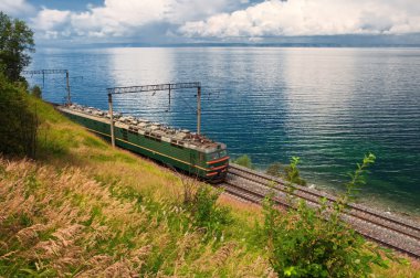 Train on Trans Baikal Railway clipart