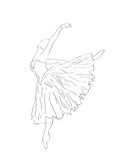 Sfondo astratto. La danza della ballerina — Vettoriale Stock