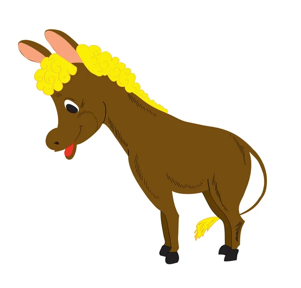 Háttér. A vidám burro használatra egy karikatúra film — Stock Vector