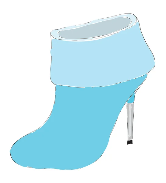 Desenho de modelo de uma bota feminina de outono . — Vetor de Stock