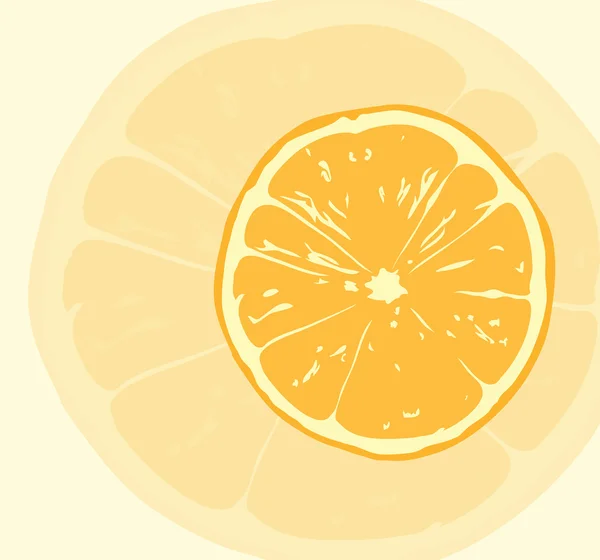 Mandarino arancione succoso . — Vettoriale Stock