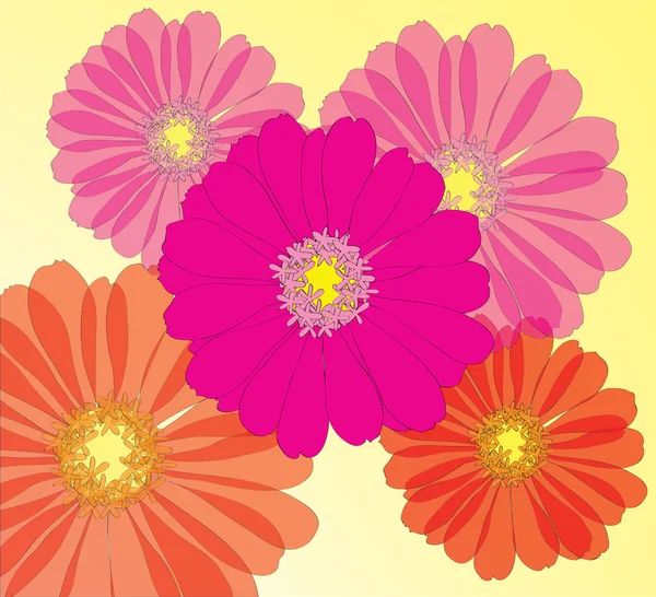 Beautiful pink flowers. — Stock Vector