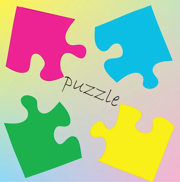 Puzzle couleur pour réunion d'image . — Image vectorielle