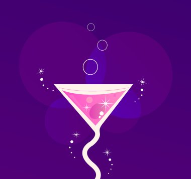 Fresh Martini party cocktail glass ( vector ) clipart