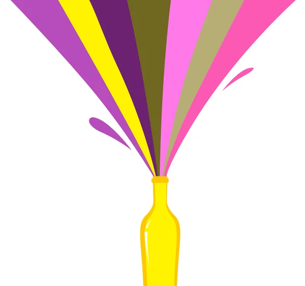 Rainbow láhev úvodní nápoj izolované na bílém — Stockový vektor